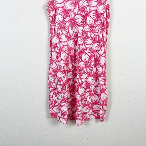 Roberta Roller Rabbit Pink Floral Mini 100% Cotton Dress Size Medium - Picture 2 of 6